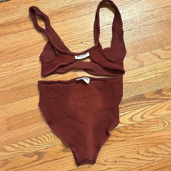 Youswim Eva Highwaist 2 piece in Garnet O/S - Picture 3 of 3